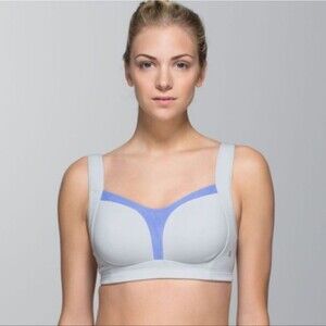 Lululemon Ta Ta Tamer II Silver Spoon & Lullaby Blue Purple 34DD